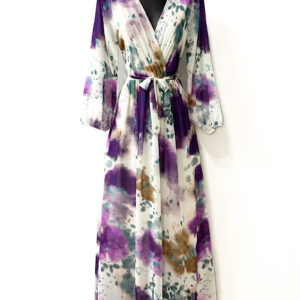 AURIRA wrap dress printed with lining and long sleeves